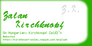 zalan kirchknopf business card